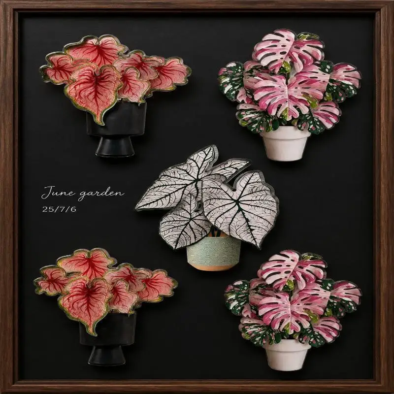 Rotatable Mini Artificial Plant Fridge Magnets Realistic Leaf Design Durable Magnetic Decor for Home Office Kitchen Gift