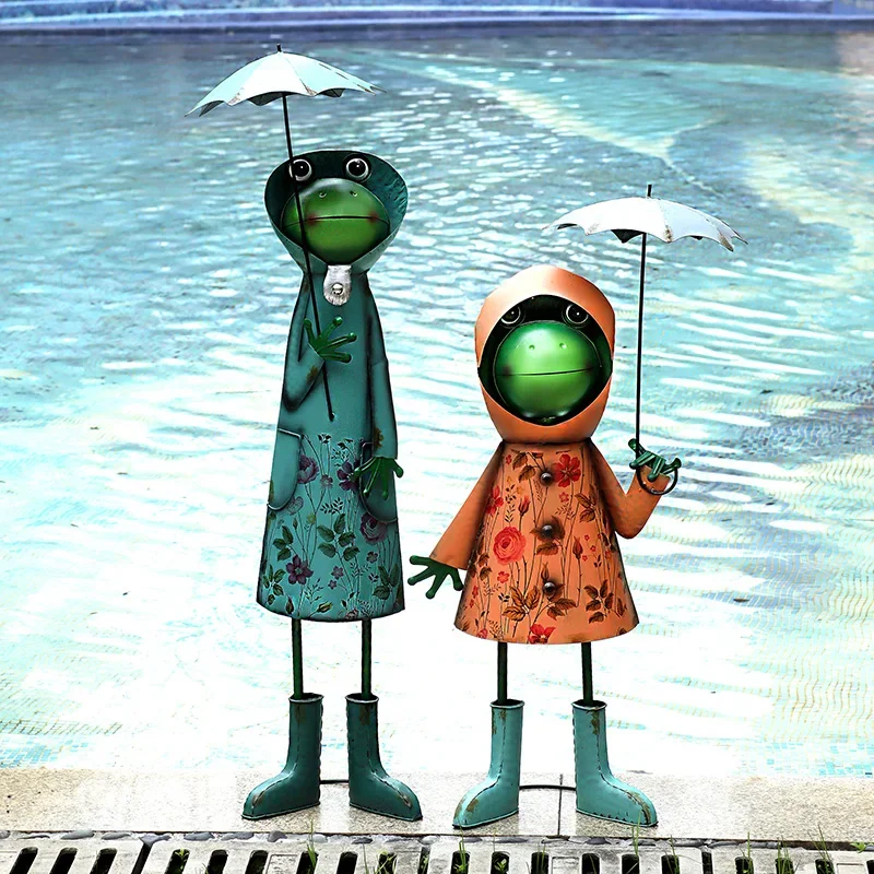 

Outdoor garden courtyard villa yard wrought iron frog Internet celebrity courtyard decorative landscaping garden