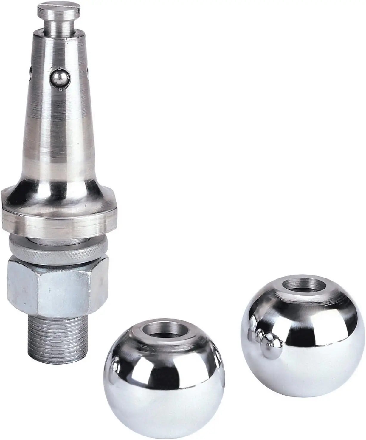 'Interchangable 1 7/8'' and 2'' Hitch Ball Kit', chrome (74307)