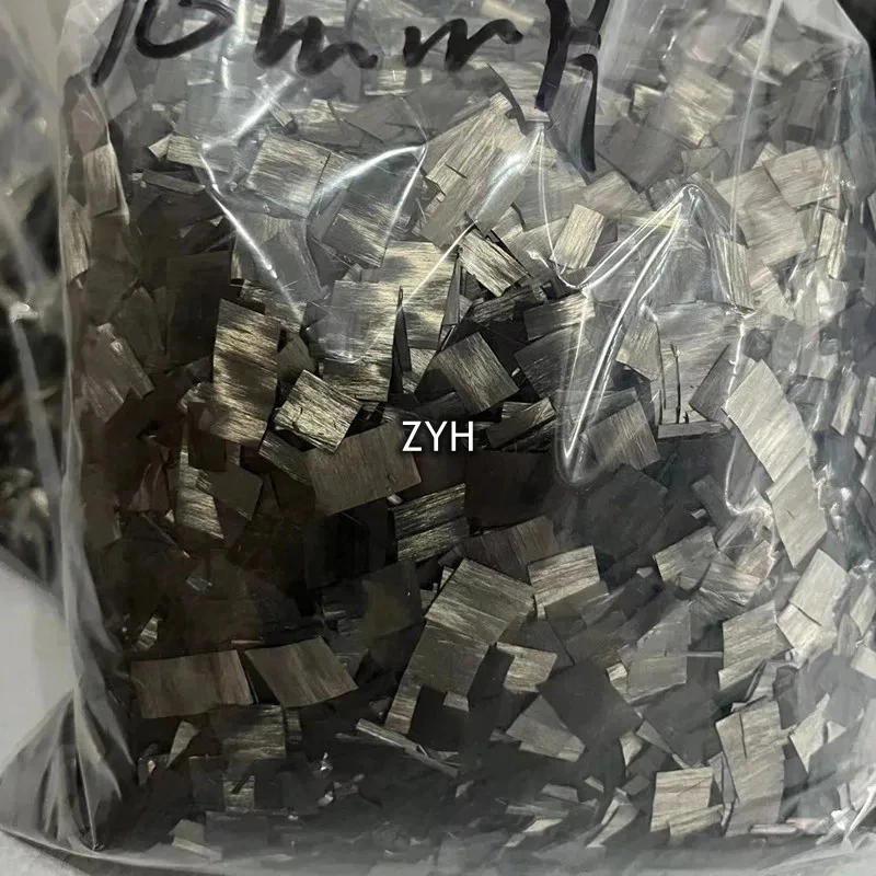 

24K length 10mm 15mm 20mm forged chopped flake Forged carbon fiber yarn strands Vacuum Hand Paste Carbon Fiber 450g 1lb