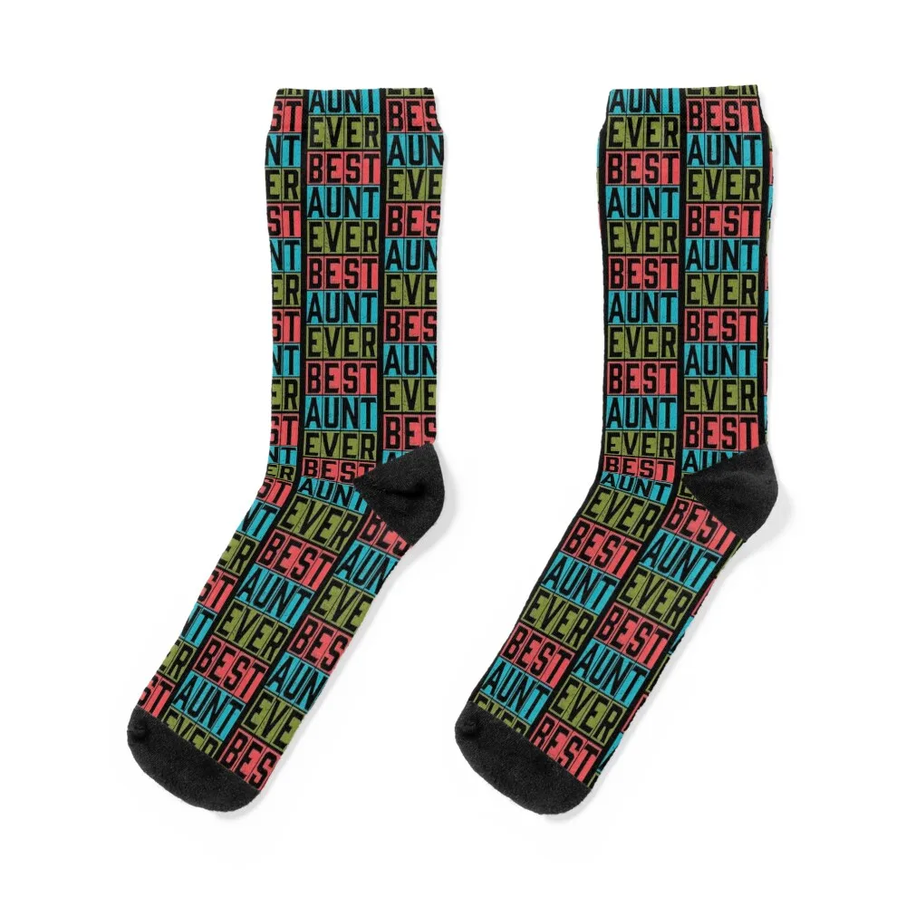

Best aunt ever Socks essential winter cycling bright garter Socks Male Women's