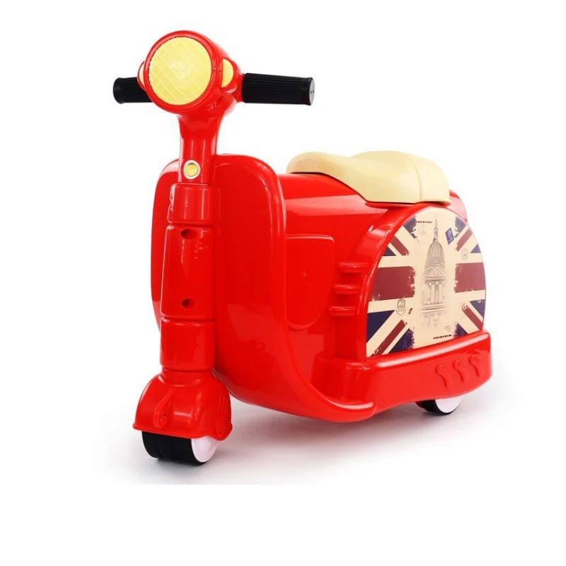 Motorcycle Children Suitcase Baby Multifunctional Kids Luggage Can Ride and Sit Carry-Ons Stroage Case Boys girls Gift