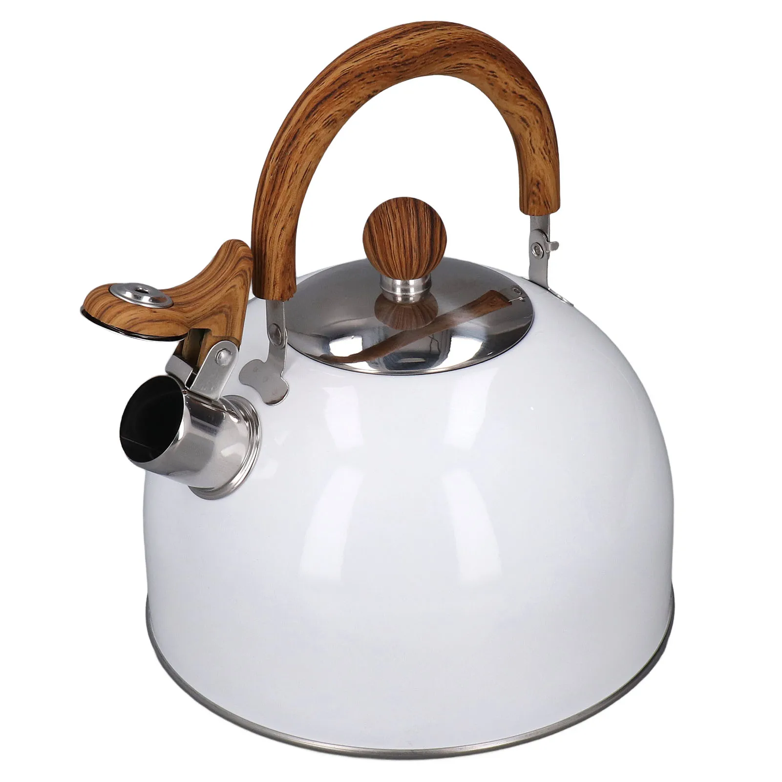 2.5L Whistling Tea Kettle Large Capacity 304 Stainless Steel Fast Heating Ergonomic Handle Teapot for Home Kitchen Restaurant