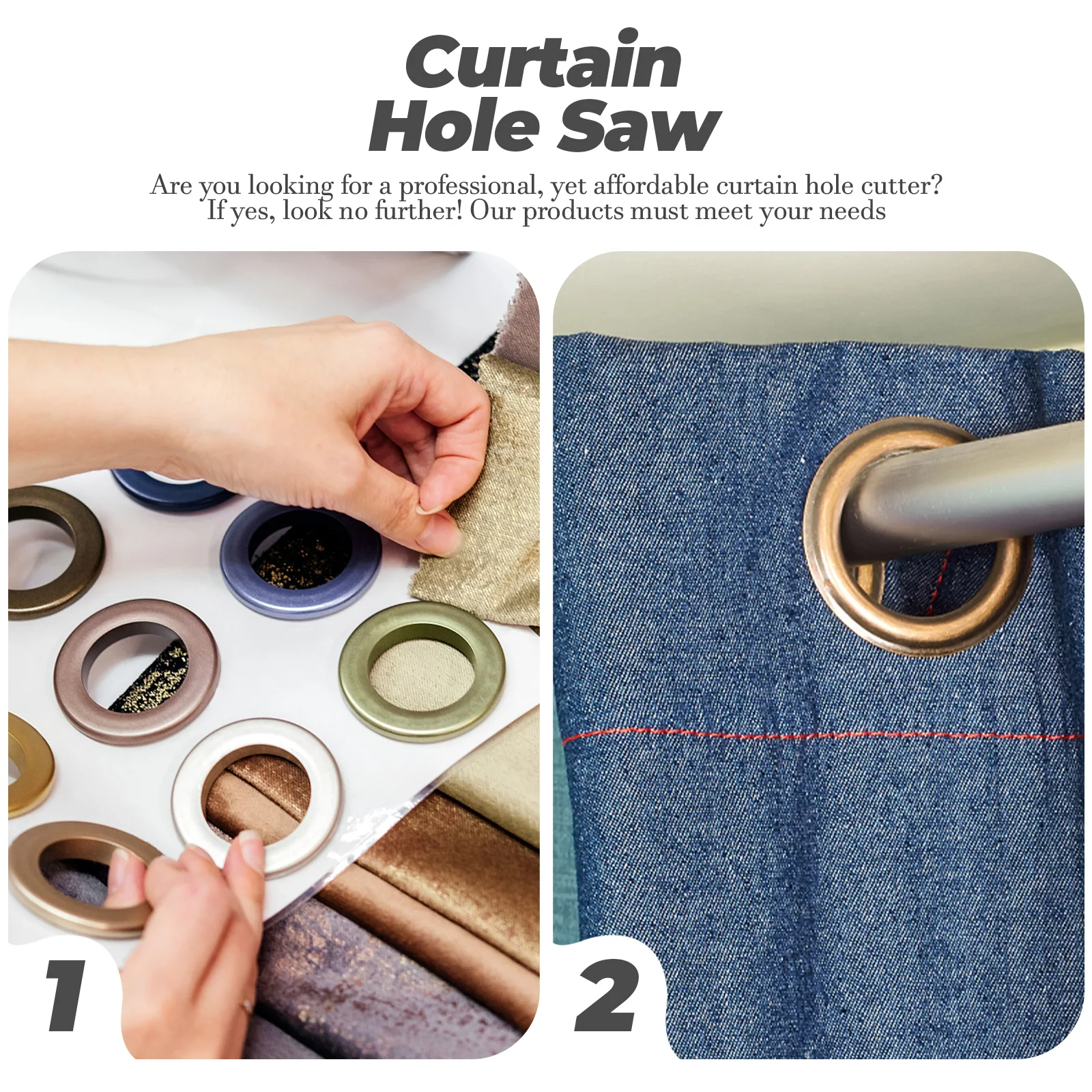 

Curtain Hole Punch White Universal Steel Blade Manual Drilling Tool Plastic Easy Opener Saw