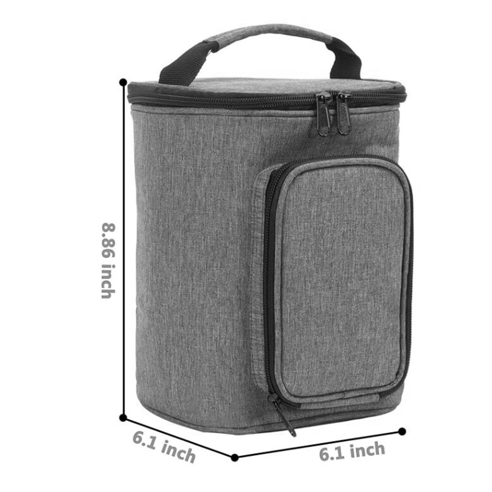 Estuche organizador de almacenamiento portátil, accesorio de gran capacidad con bolsillo de malla pequeño, tela Oxford, contenedor a prueba de polvo