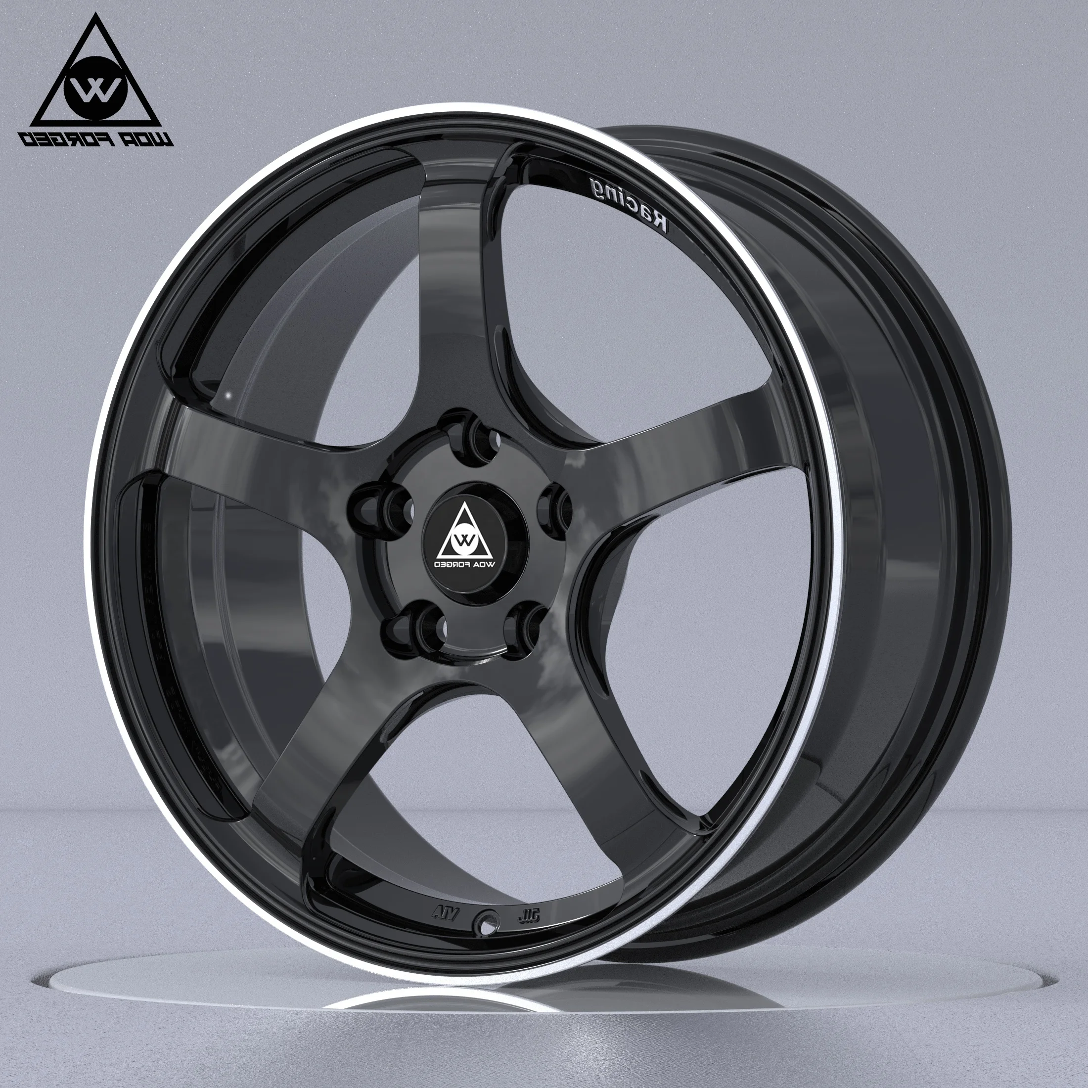 عجلات من الساتان الأسود المزورة سبائك مقعرة متداخلة 5x112 18-22 بوصة ضمان جديد 5 سنوات لسباق ADVA TC-4 حسب الطلب #5