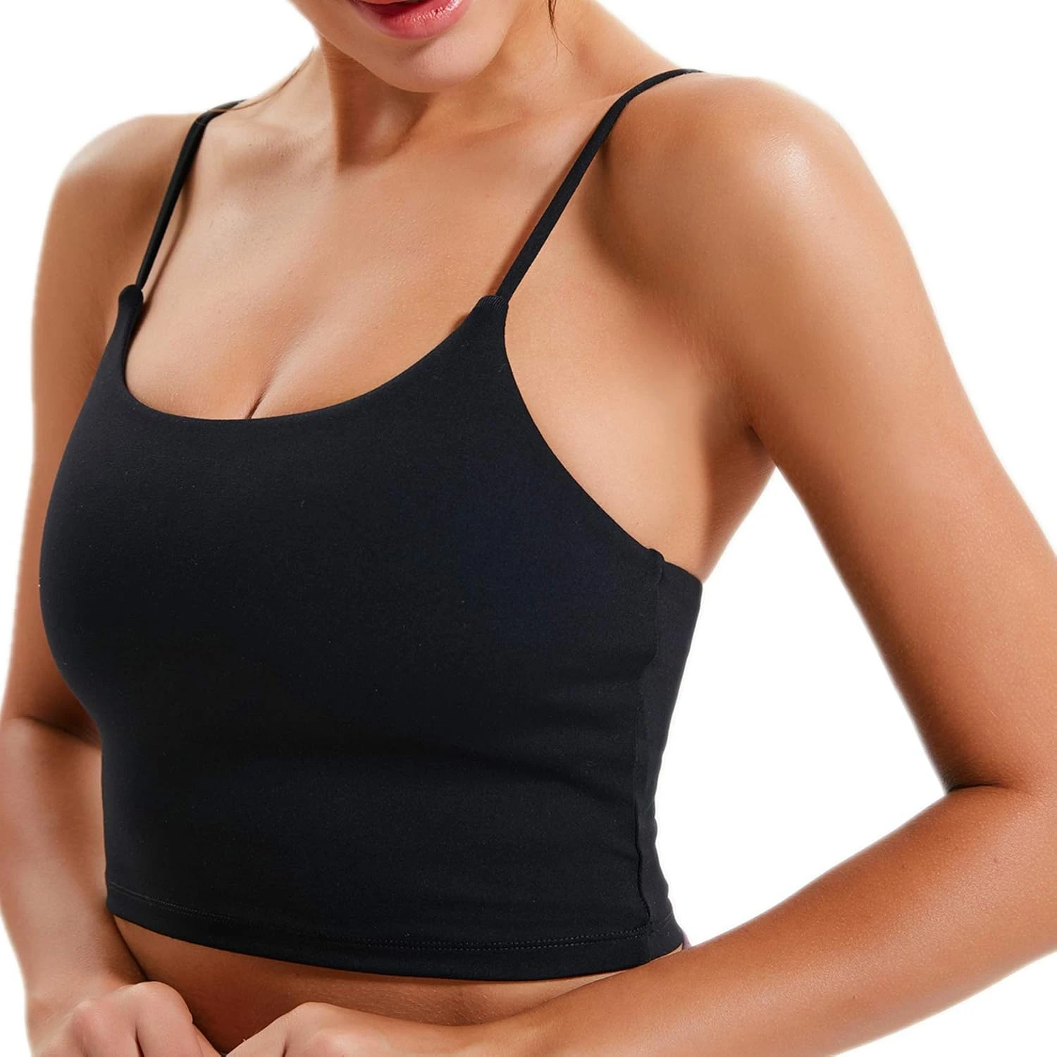 Cómodo sujetador deportivo acolchado Lemedy para mujer para entrenamientos físicos intensos y correr: camiseta sin mangas de yoga transpirable para mujeres activas