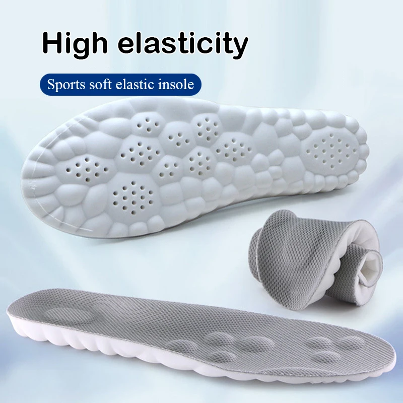 Memory Foam Sport Insoles for Shoes Sole Shock Absorption Deodorant Breathable Running Massage Insoles for Man Women Feet Pad