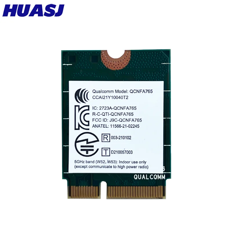 QCNFA765 M2 키 E Wi-Fi 6 BT 5.2 M. 모듈 NGFF Wifi NFA765A 802.11ac/Ax 2.4G/5G/6G 2400Mbps NFA765 WiFi6