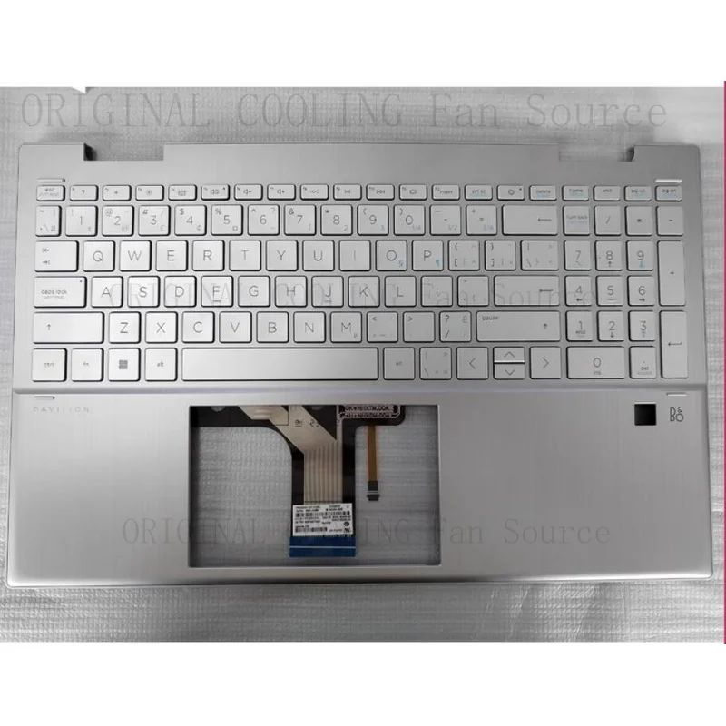 R+  Palmrest w/Backlit Keyboard Fingerprint M45130-001 for HP Pavilion X360 15-ER