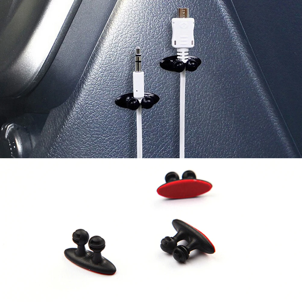

16pcs Cable Wire Clips Wire Organizer Car Charging Holder Desk Power Earphone Fixation Cord Ties Plastic Storage