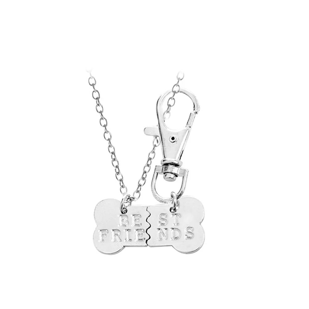 

2pcs Pet Dog Bone Necklace Premium Material Durable Long Lasting Unique Stylish Women Accessory Perfect Gift Valentine