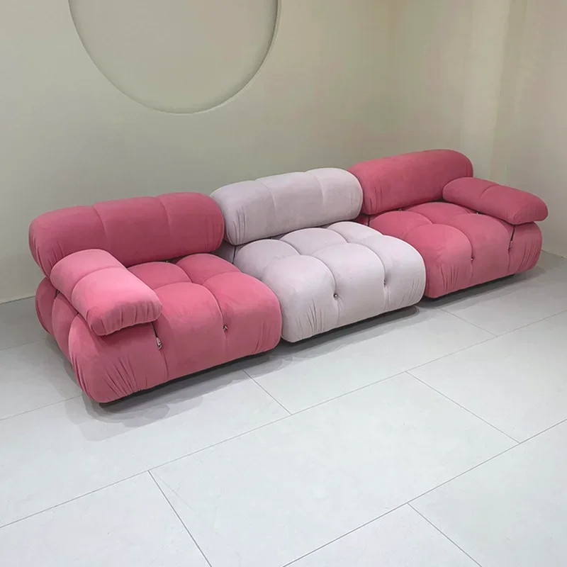 Modern Bed Sofa Module Sectional Upholstery Fabric Minimalist Luxury Modular Couch Unusual Arm Single Italiano Muebles Furniture