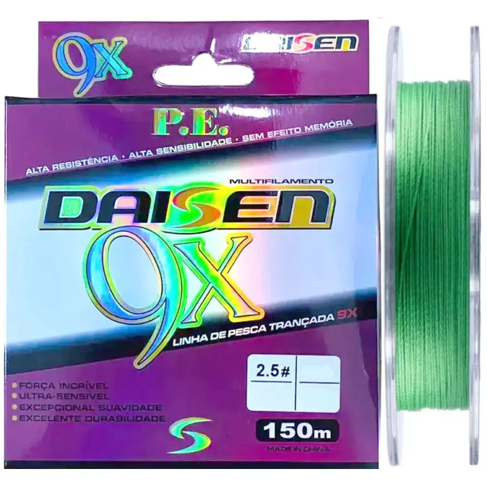 Daisen 9X 0,60mm 90lb 150m Green Multifilament Line