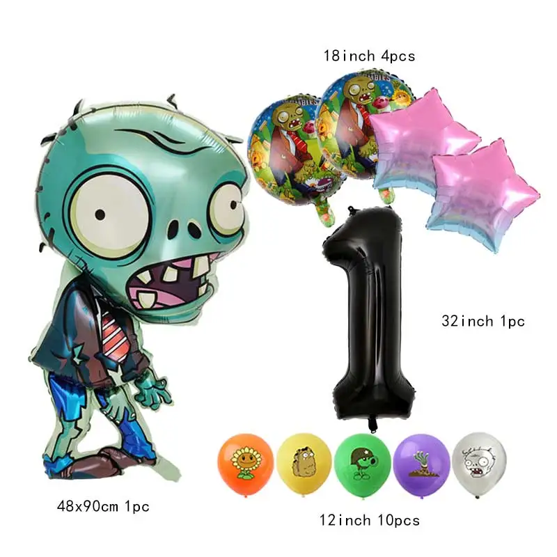 

p-v-z Balloon boy Birthday Party Supplies black number ballon plant game Decor Baby Shower Activity Idea