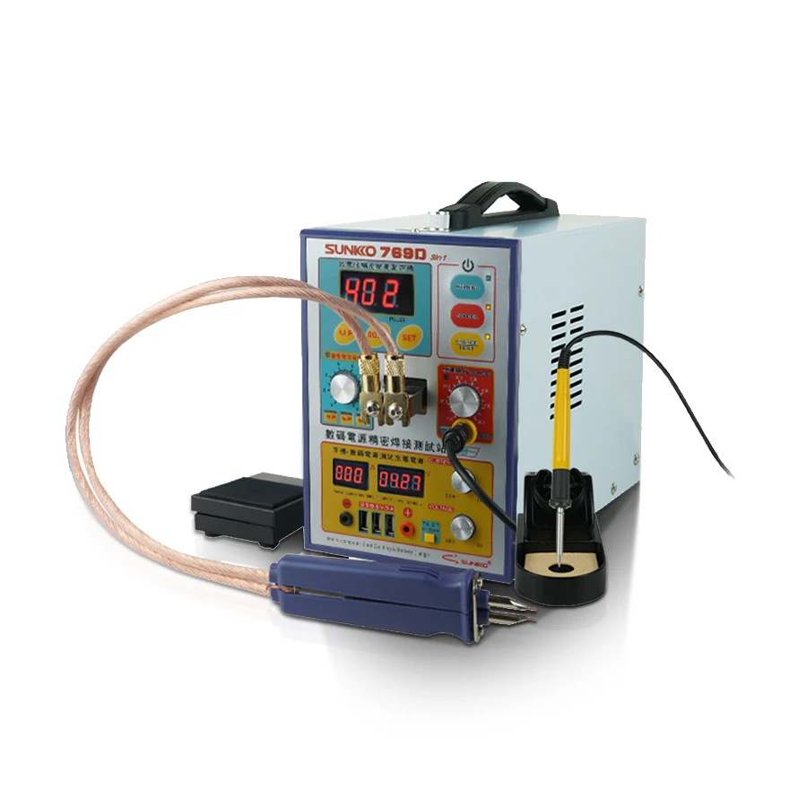Officina batteria all-in-one SUNKKO 769D: soluzione per test di saldatura, carica e tensione