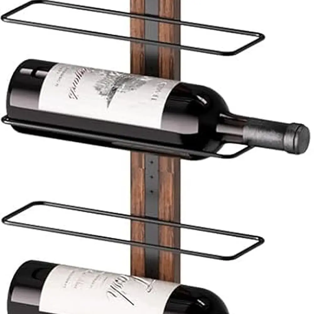 

Hanging Wooden Wine Rack for 12 Bottles, Ideal for Kitchen, Dining, Bar Spaces