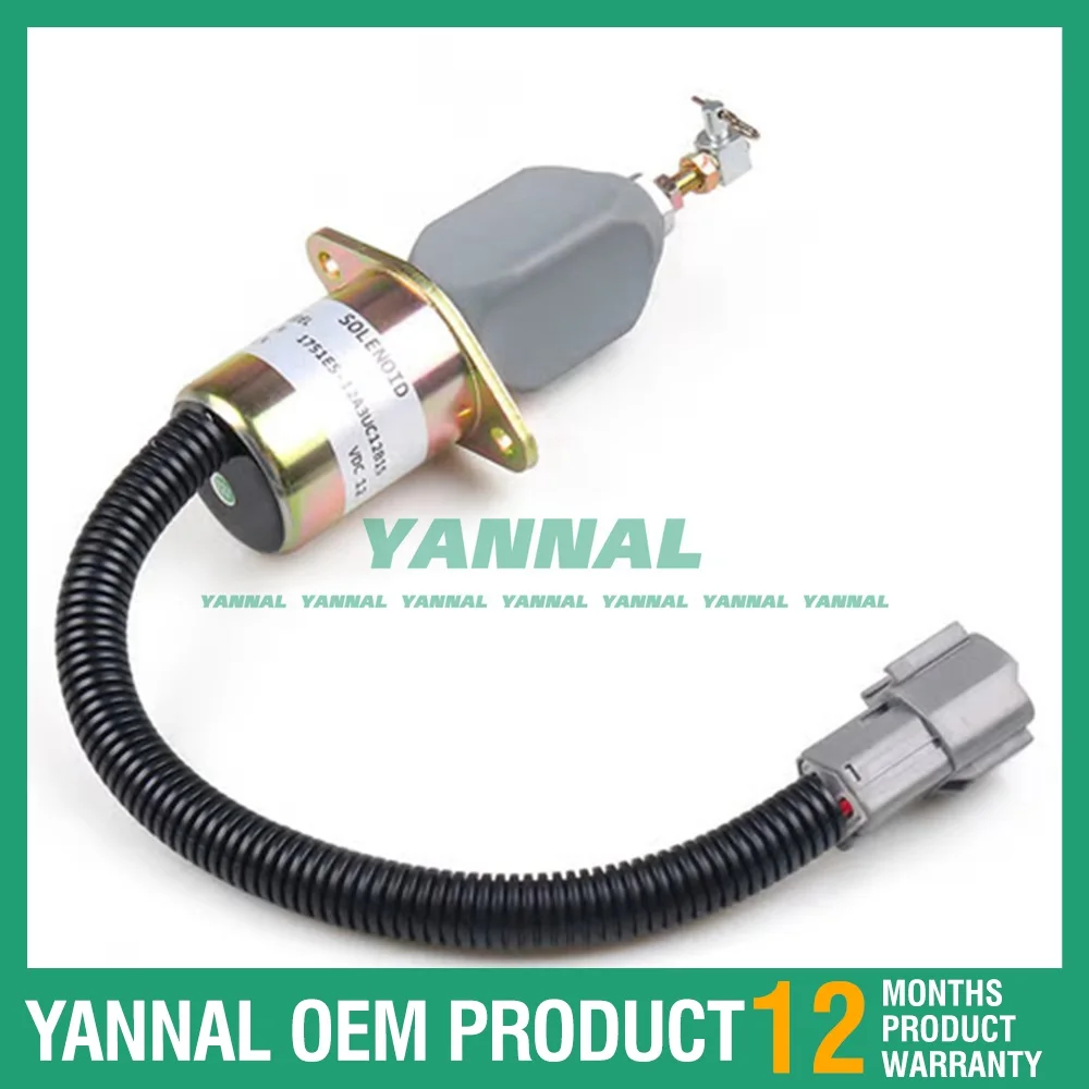 Long Time Aftersale Service Stop Solenoid 1751ES-12A3UC12B1S For KUBOTA 3A W1751ES Hyundai Yanmar 4NTE94