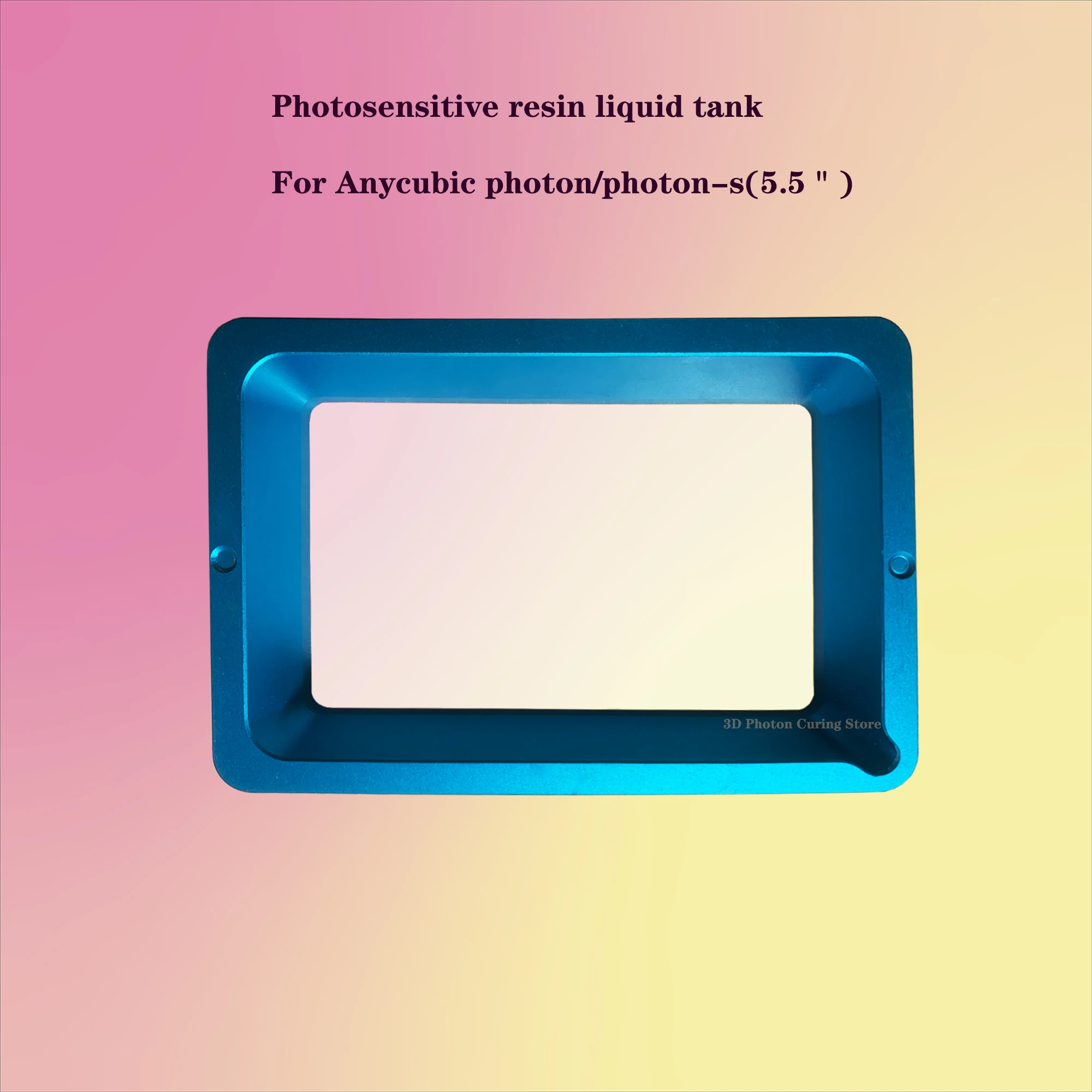 

Photosensitive resin liquid tank for Anycubic photon/photon-s 5.5＂2K 3d printer replacement accessories metal Free FEP film