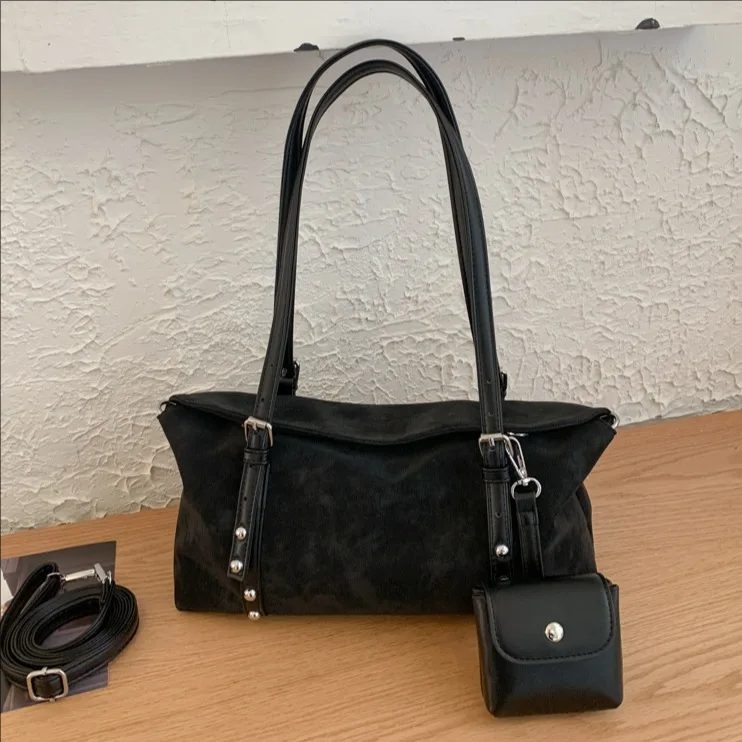 

2025 Winter Vintage Shoulder Bag, Luxe Color Block Crossbody for Women, Chic Day to Night Tote, Minimalist Sling Bag