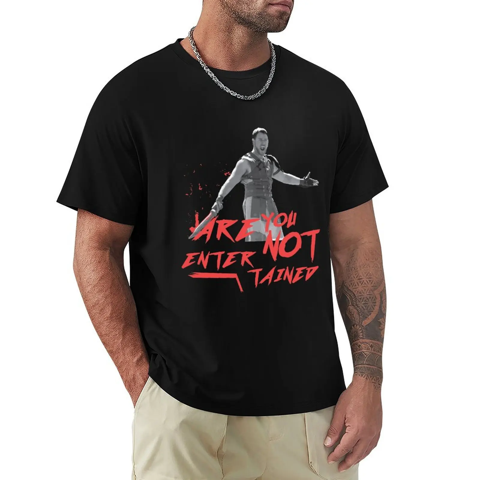 Gladiator - Are You Not Entertained! T-Shirt anime clothes new edition cute tops quick-drying designer t shirt men