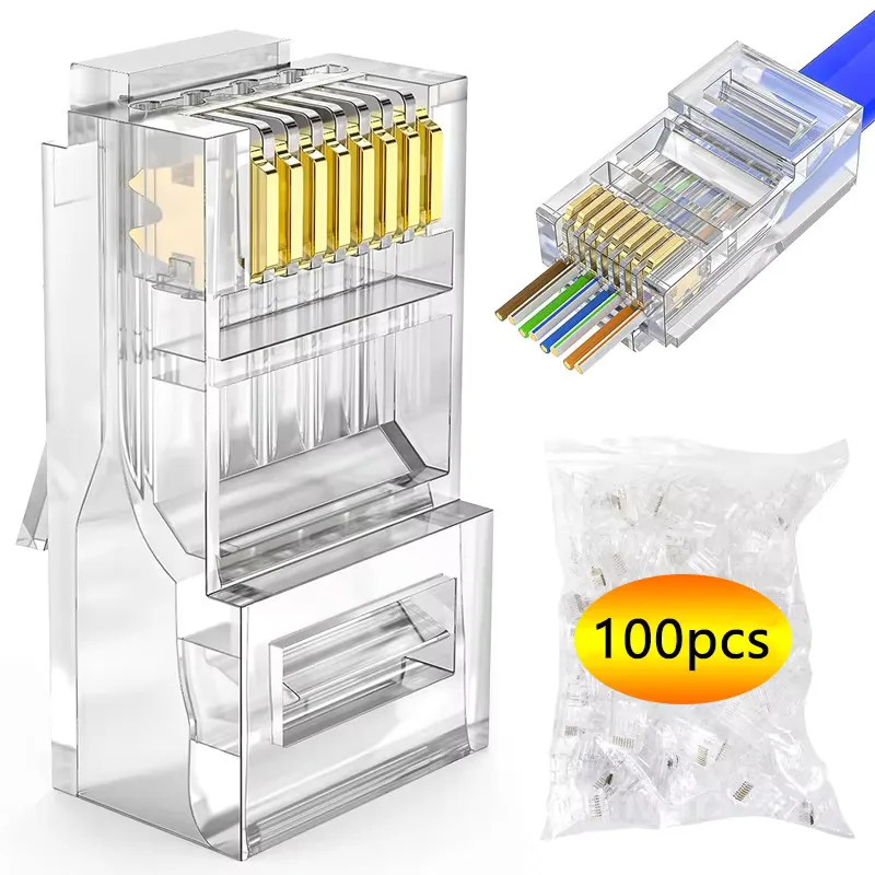 100Pcs Rj-45 Connec…