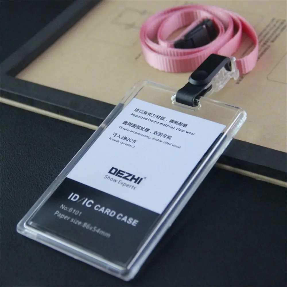 

Work Identity ID Card Holder Employee Card Adjustable Business Card Holder with Lanyard Neck Straps Name Card Cover