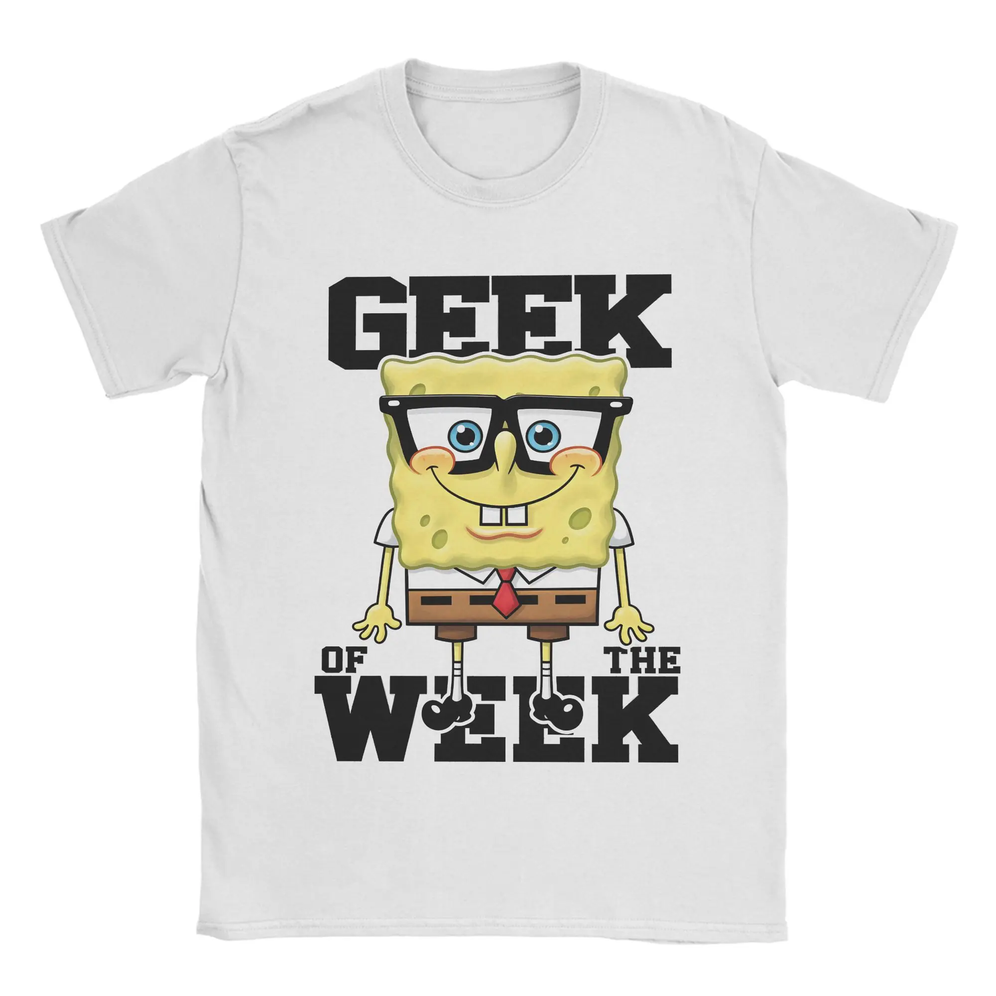 Novelty Spongebobs T-Shirt Men Crew Neck Cotton T Shirts  Short Sleeve Tees Gift Clothing