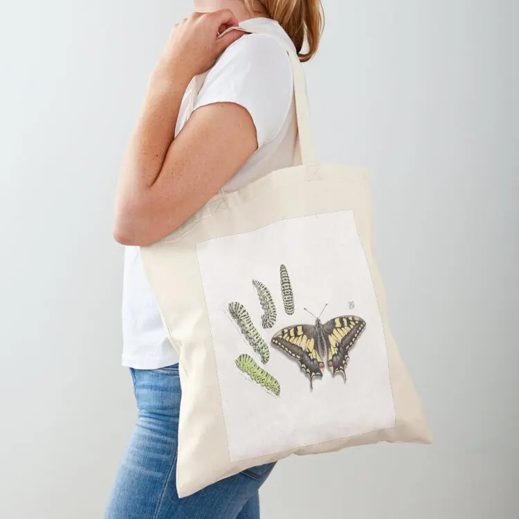 

Butterfly and caterpillars Tote Bag Portable shopping bag shopping bag handbag university shopper