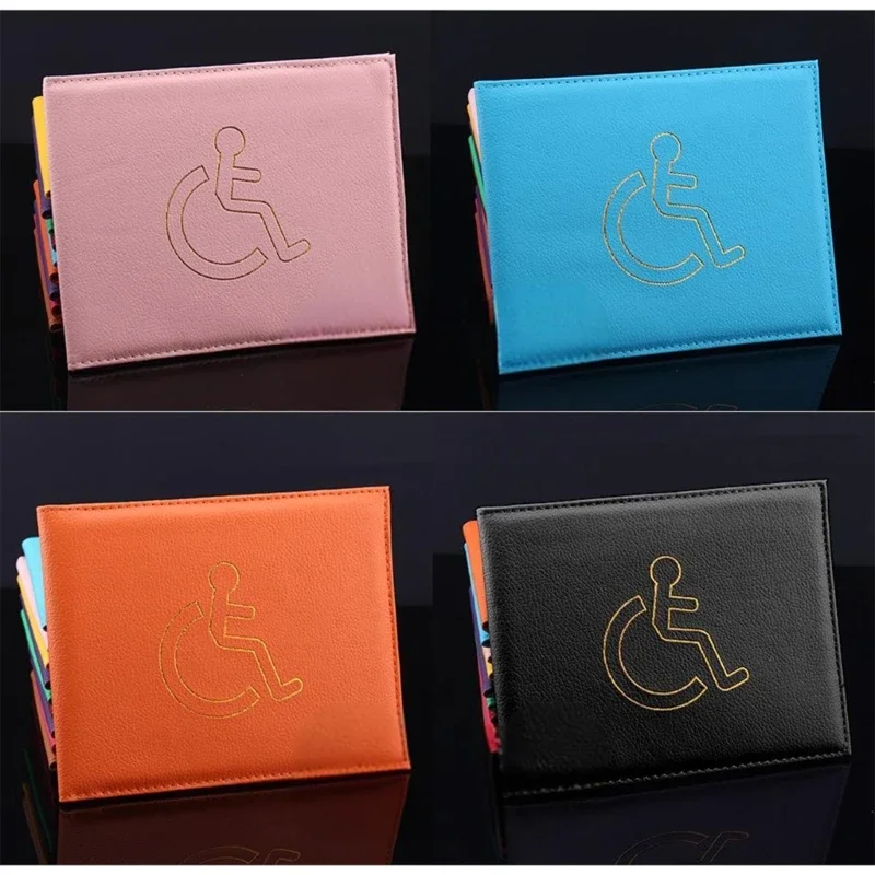 Disabled Badge and Timer Holder Wallet Protector PU Leather Disabled Badge Holder Parking Pass Permit Holder for Parking