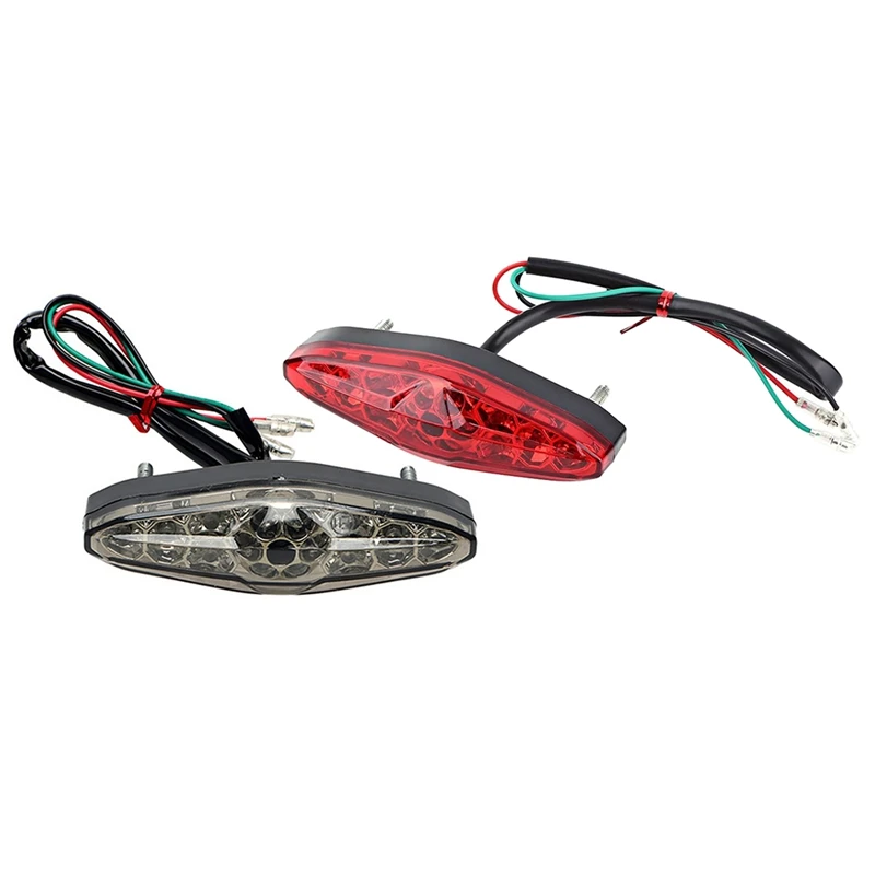 Universal Motorcycle Brake Rear Stop Running Tail Light 15 LED ATV Dirt Bike 12V