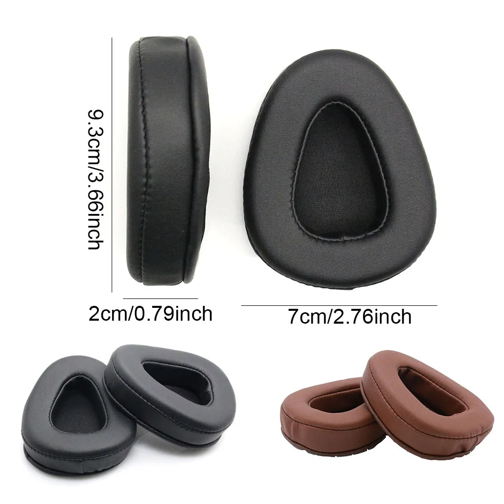 有線ヘッドホンイヤーパッド,ヘッドフォンパッド,クッションアクセサリー,skullcandy avier 2の交換,ブラウン,2個