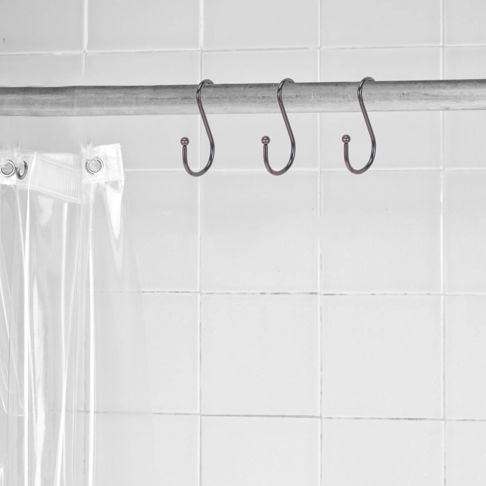 

12 Pcs Shower Curtain Hooks Decorative Metal Bedroom Shower Curtains Hooks Bathroom Rings for Drapes Lightweight Various Styles
