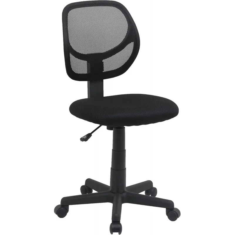 

Low back office chair. Mesh, adjustable, padded, wheels, swivel, back support, 21.25 x 22.5 x 38 .