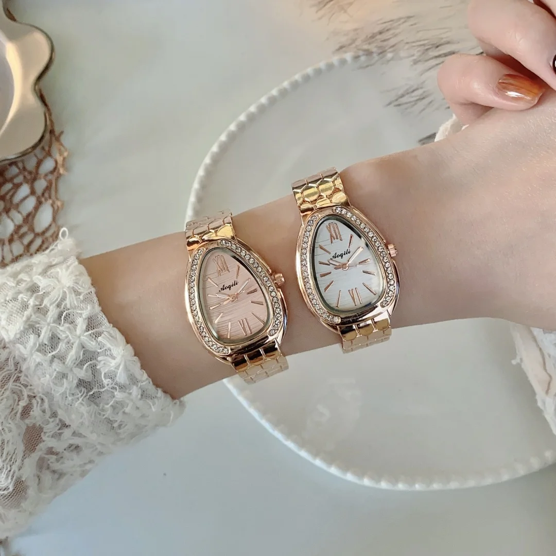 Классические часы со змеей, женские роскошные золотые, серебряные браслеты, кварцевые женские наручные часы, модное платье, ювелирные изделия, часы Reloj Mujer