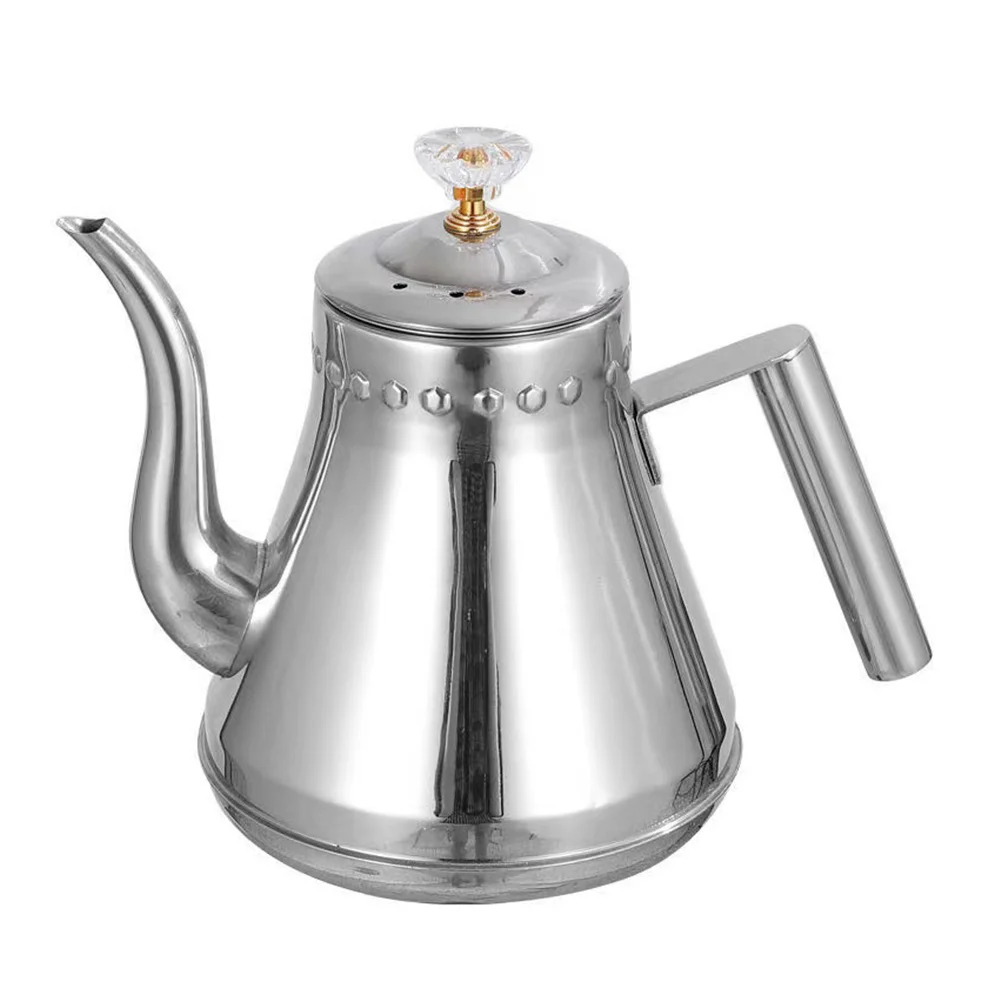 

Ergonomic Stainless Steel Tea Kettle Large Capacity Anti-Scalding Water Boiling Pot Heat Resistant Kitchen Utensil Silver