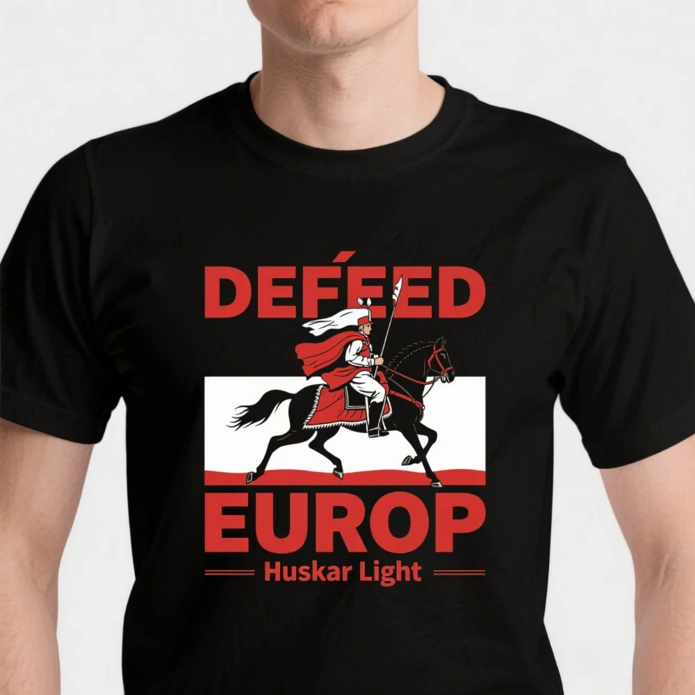 Defend Europe Polish Hussar Light Cavalry T-Shirt 100% Cotton O-Neck Short Sleeve Summer Casual Mens T-shirt Size S-3XL