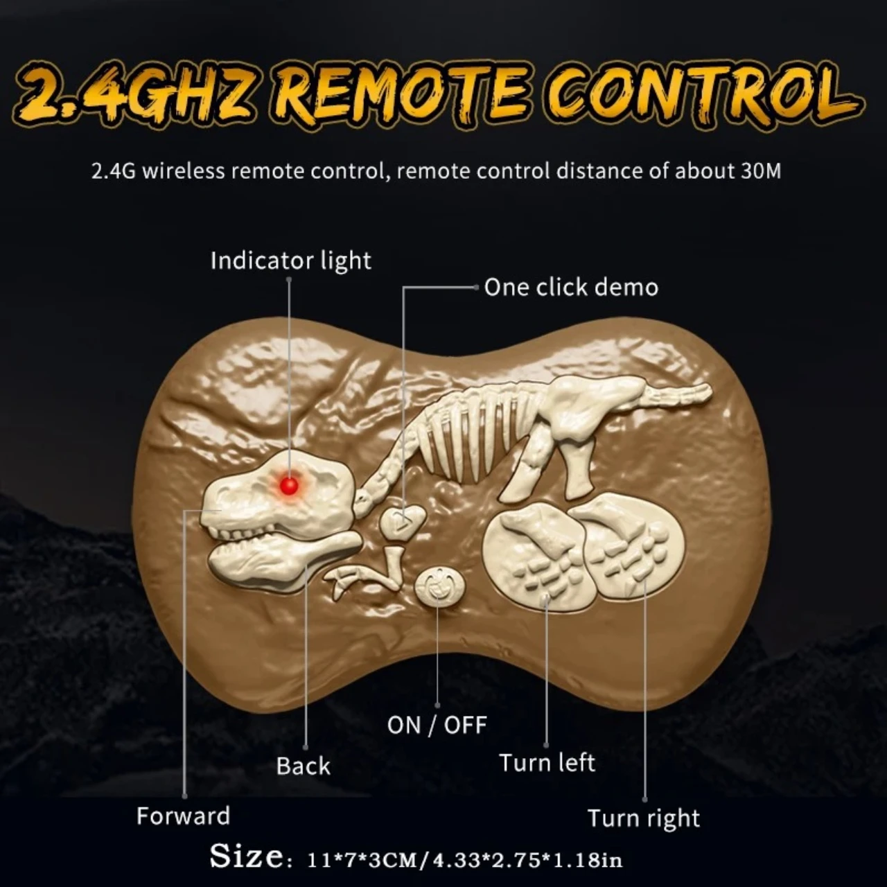 Robot dinosaure télécommandé 2.4GHz, Mini jouet sonore et lumineux, cadeau parfait pour enfants, anniversaire, noël
