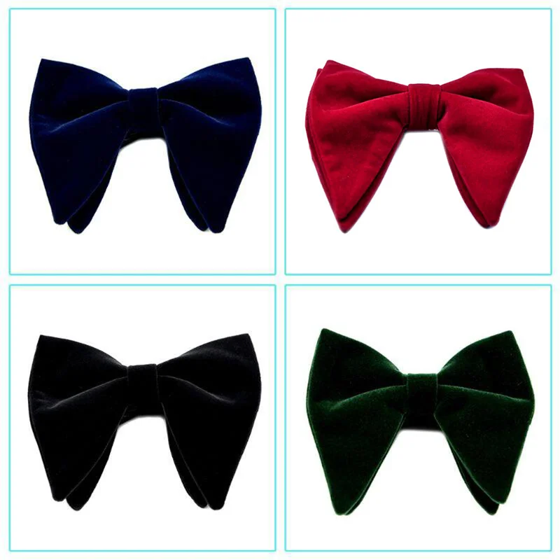 Vintage Large Horn-Shaped No-Tie Bow Tie with Gold Hollow Metal Decoration, Polyester, Black, Red, Multi-Color, Men's Groom Wedding Dinner Party Host Formal Wear Suit Accessories
