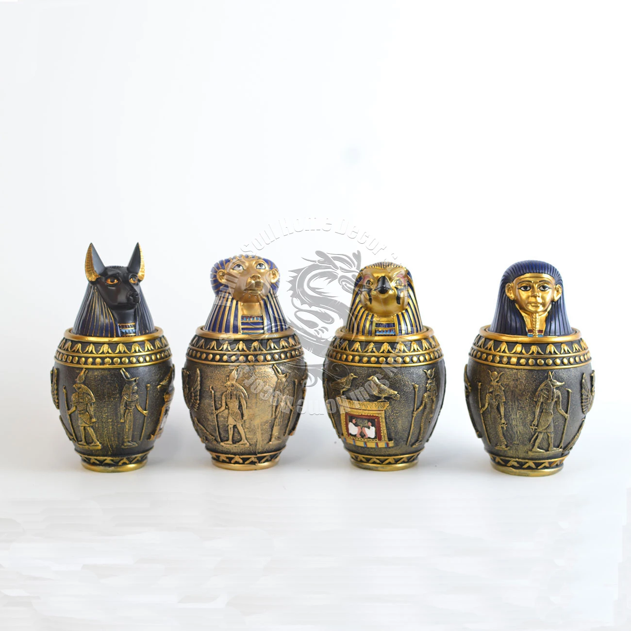 

The Egyptian Pharaoh Pet Urn Cat Dog Birds Memorials Ashes Altar Pet Memorial Pyramid Travel Souvenir Storage Jar Decoration