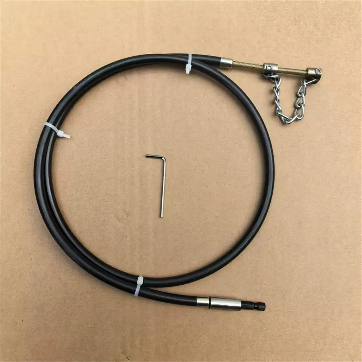For Kitchen Sink Black Drain Cleaner Snake Drill Attachment Electric Drill Compatible Extended Reach Up to 110mm