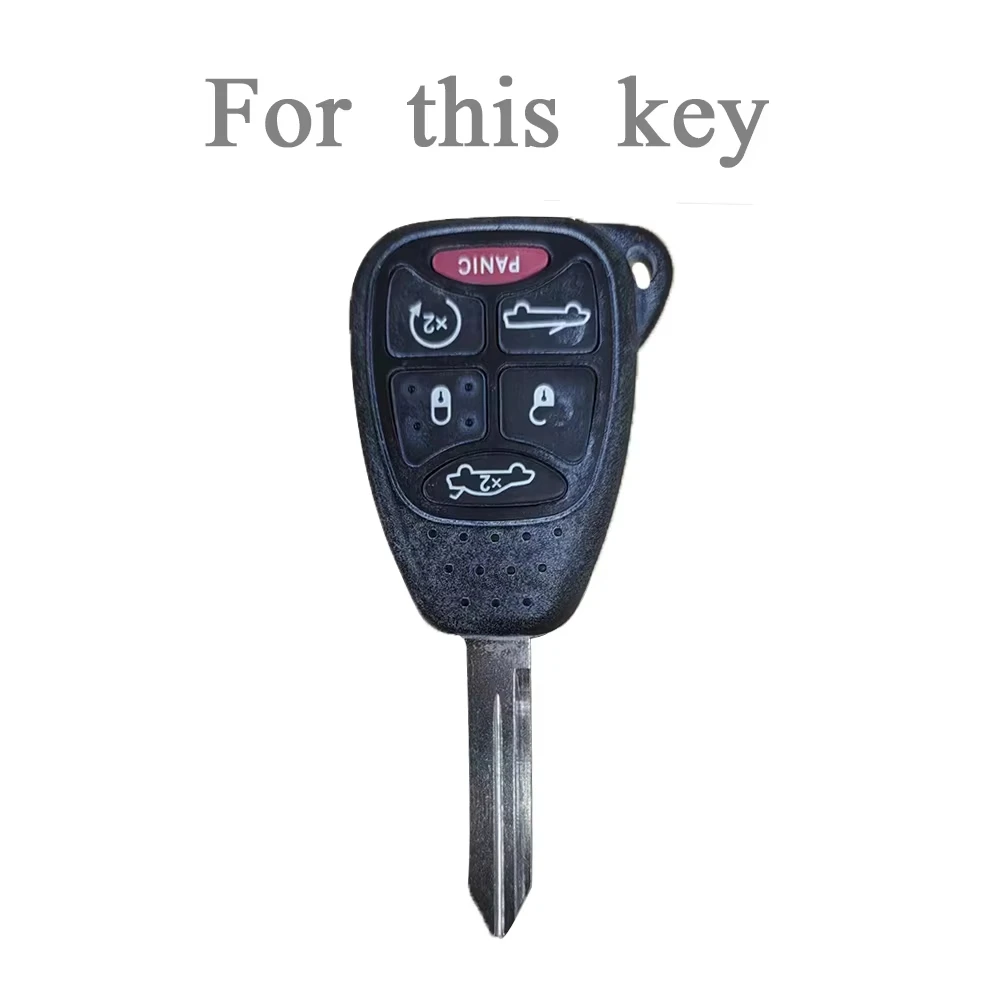 Gold Edged TPU for Jeep Wrangler Compass Patriot Liberty for Chrysler 300 Dodge Caliber Nitro Pacifica Car Key Case Cover Fob