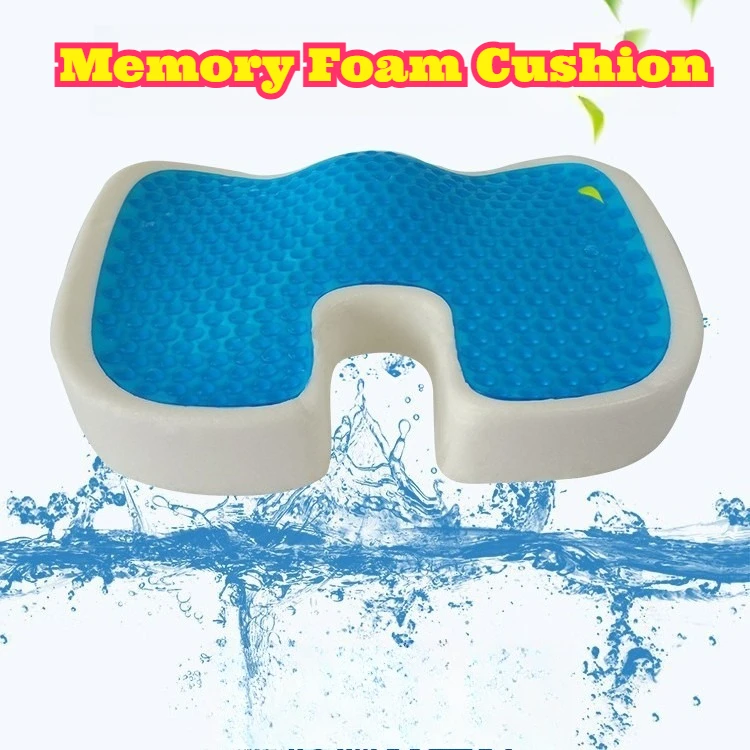 ‌Oversized Memory Foam Seat Cushion Cooling Breathable Ergonomic Support Office Chair Car Seat Long Sitting Pressure Relief Mat