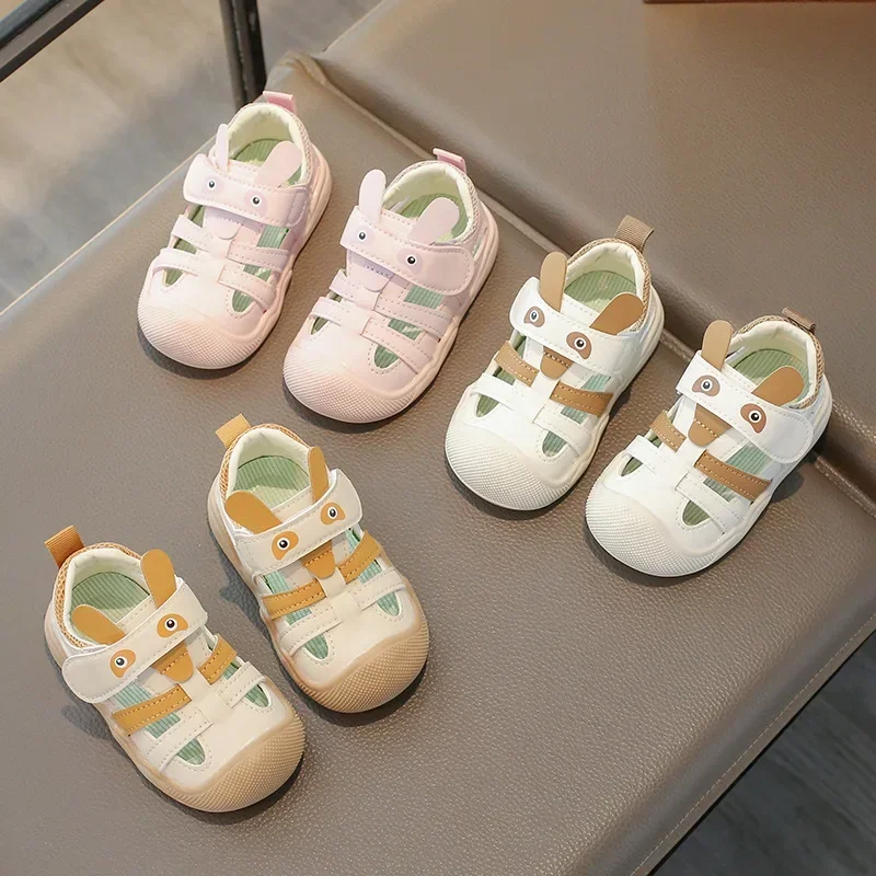 

Baby Girls Boys Sandals Genuine Leather Soft-soled School Kids Shoes Children Beach Sandals 2025 Summer Infant Toddler Shoes