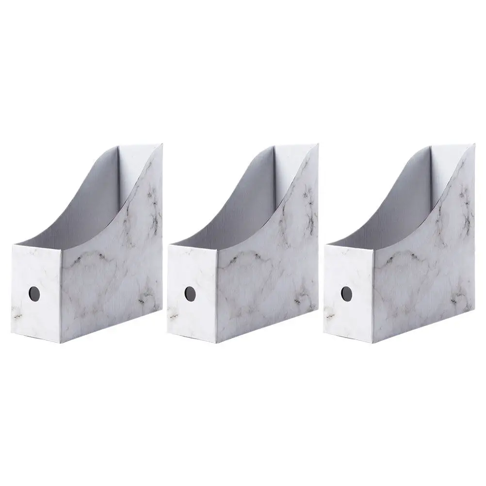 1Set Waterproof Marble Paper File Rack Document Organizer Magazine Holder Desktop Office Storage Box File Holder