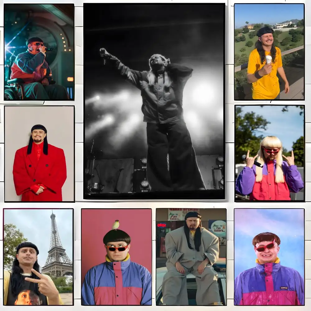 Indie Pop Rap Singer O-Oliver Tree Poster  Self-adhesive Art Waterproof Paper Sticker Coffee House Bar Room Wall Decor