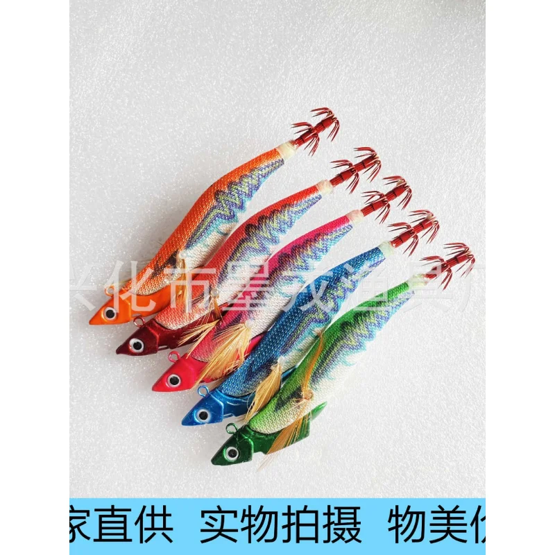 Japanese Wood Shrimp Lead Head Shrimp Red Hook Squid Hook Lure Lure Luminous Strong Light Lightning Wood Shrimp Sea Fishing Simu