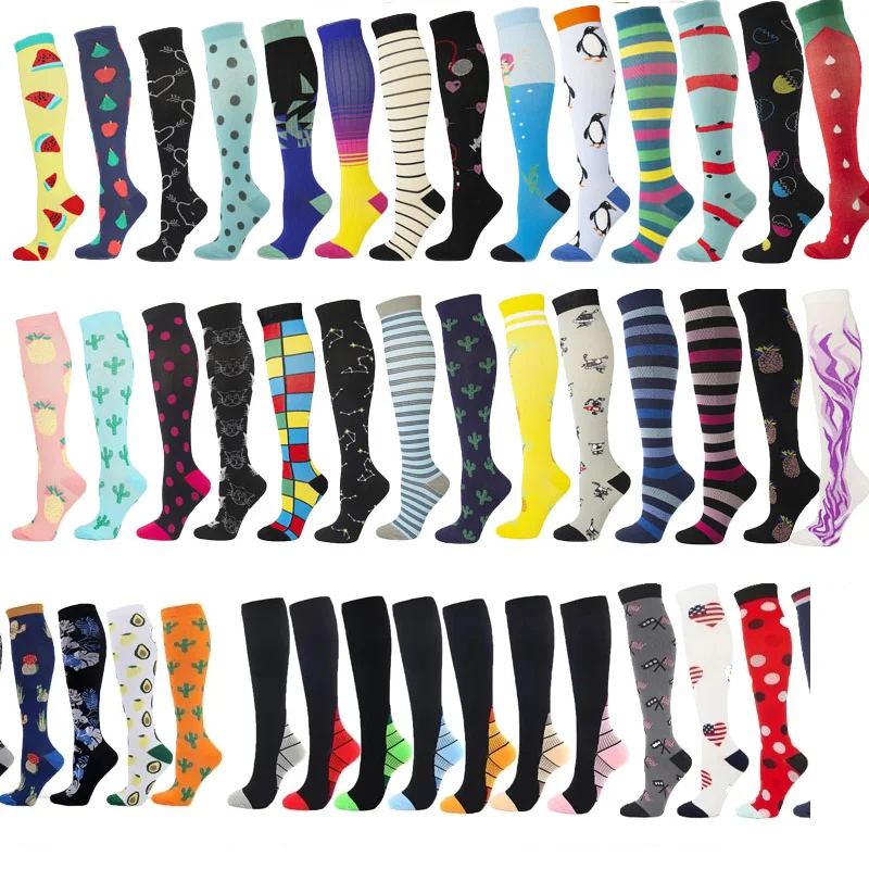 58 Compression Socks Varicose Vein Care Medical Cycling Socks Men Women Running Slimming Elastic Sports Socks Factory Outlet