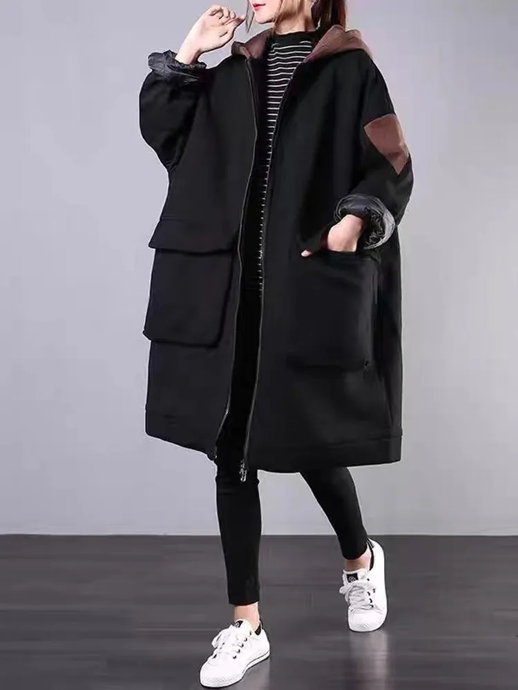 

Oversized Hoodie Jaet Women's Autumn Winter New Sle Artistic Color Blo Thiened Fce Cotton Jaet Trendy Streetwear