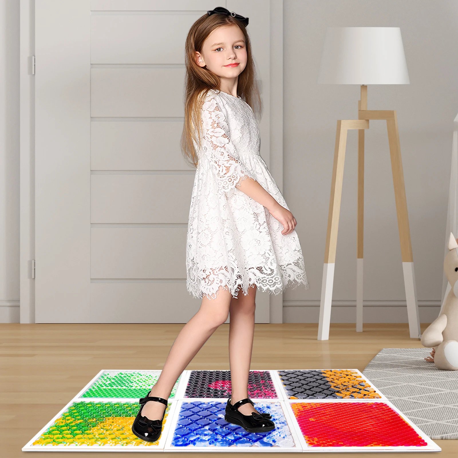 Tappetini sensoriali interattivi facili da pulire liquidi per bambini sensoriali per la cameretta dei bambini